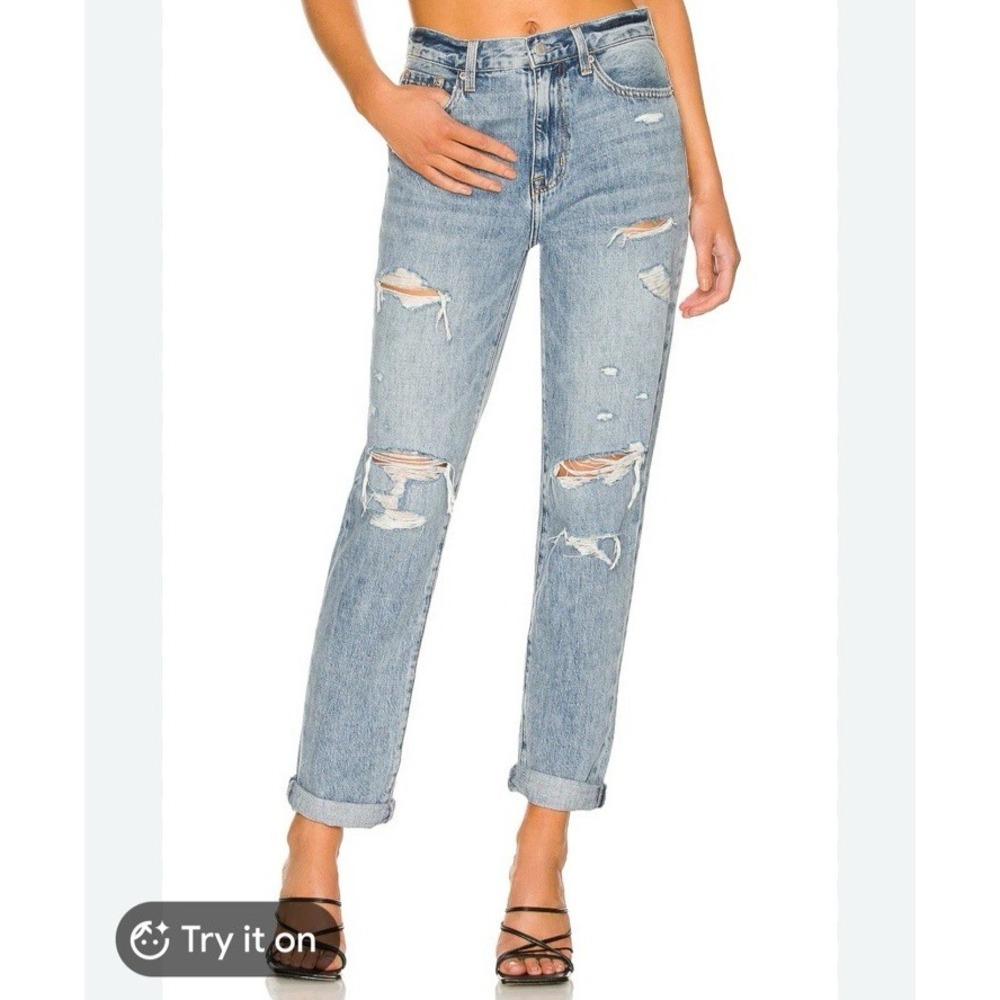 Pistola Presley Straight Leg‎ Jeans Size 29 High Rise Distressed Denim Relaxed